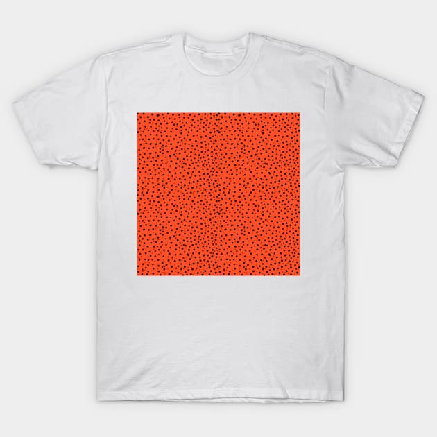 Cheetah Pattern on Papaya T-Shirt by ButterflyInTheAttic